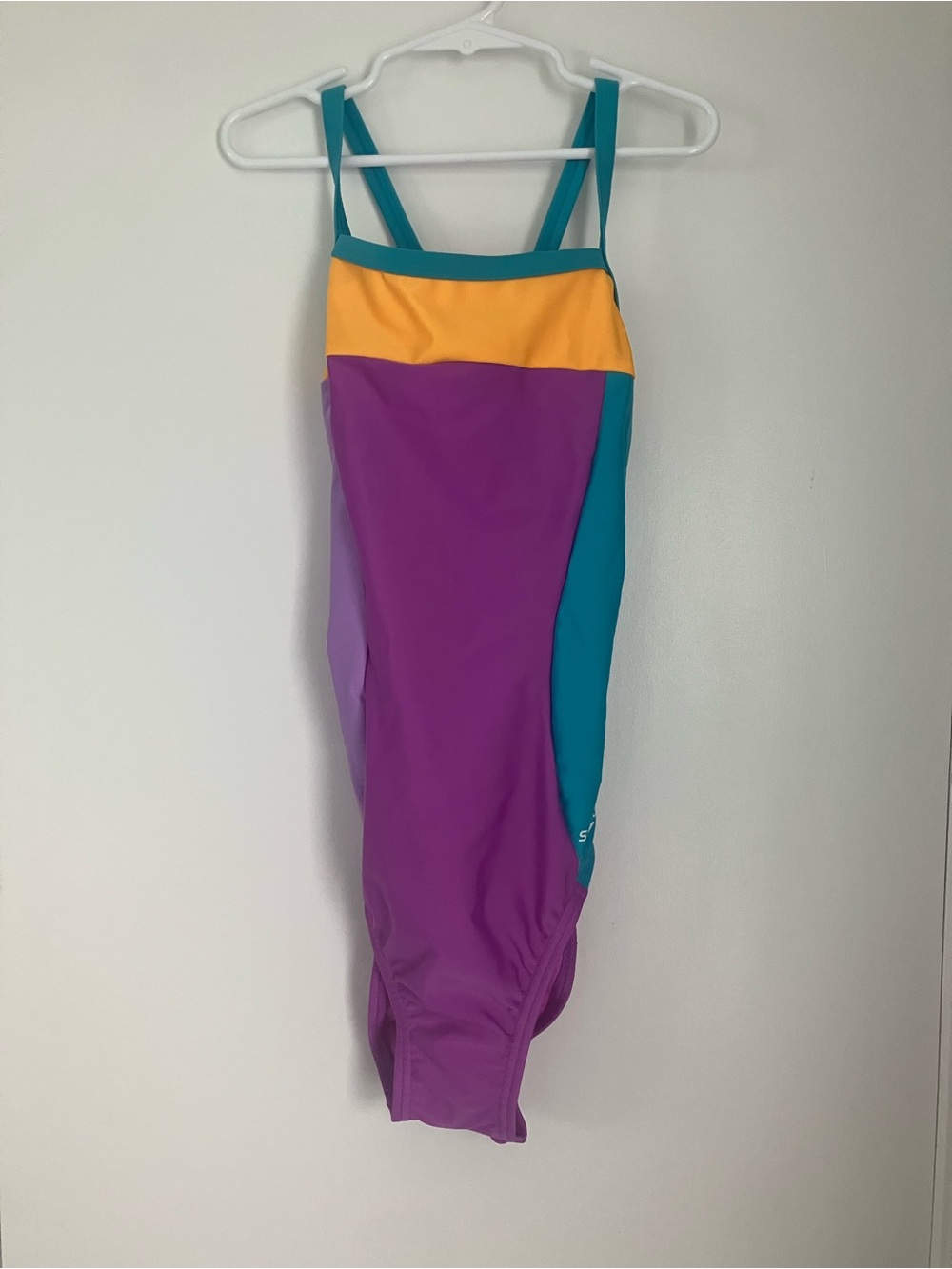 NWT Speedo Purple Teal Yellow One-Piece Swimsuit